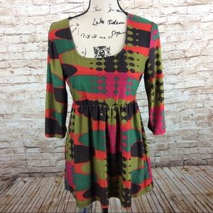 Karen Arnold Geometric Print Top Medium